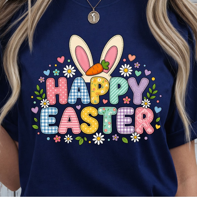 Happy Easter T Shirt Cute Easter Shirt For Kids Adults Spring Holiday Graphic Tee 1