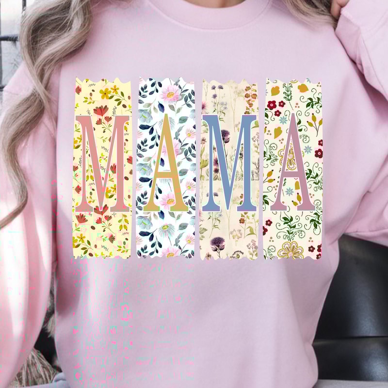 Floral Mama Crewneck Sweatshirt Wildflower Mom Sweatshirt Cute Spring Mom Gift 2