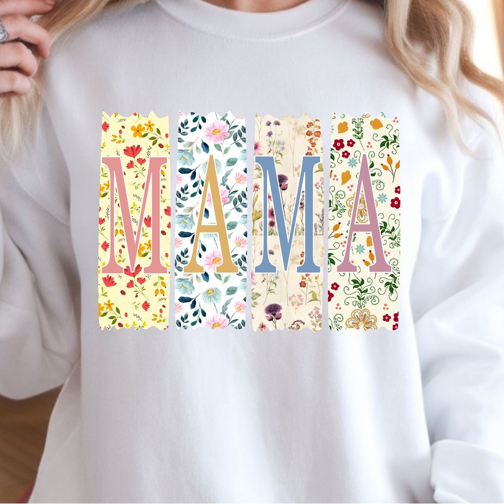 Floral Mama Crewneck Sweatshirt Wildflower Mom Sweatshirt Cute Spring Mom Gift 3