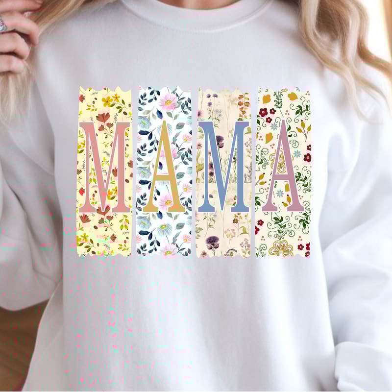 Floral Mama Crewneck Sweatshirt Wildflower Mom Sweatshirt Cute Spring Mom Gift 3