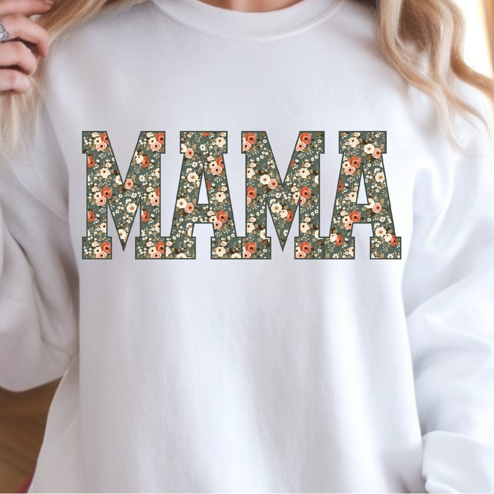 Mama Floral TShirt Cute Floral Mom Tee Perfect Mothers Day Gift 0