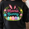 Bunny Mama Easter Shirt Cute Bunny Ear Easter Eggs Floral Spring TShirt 0