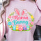 Bunny Mama Easter Shirt Cute Bunny Ear Easter Eggs Floral Spring TShirt 1