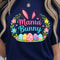 Bunny Mama Easter Shirt Cute Bunny Ear Easter Eggs Floral Spring TShirt 3