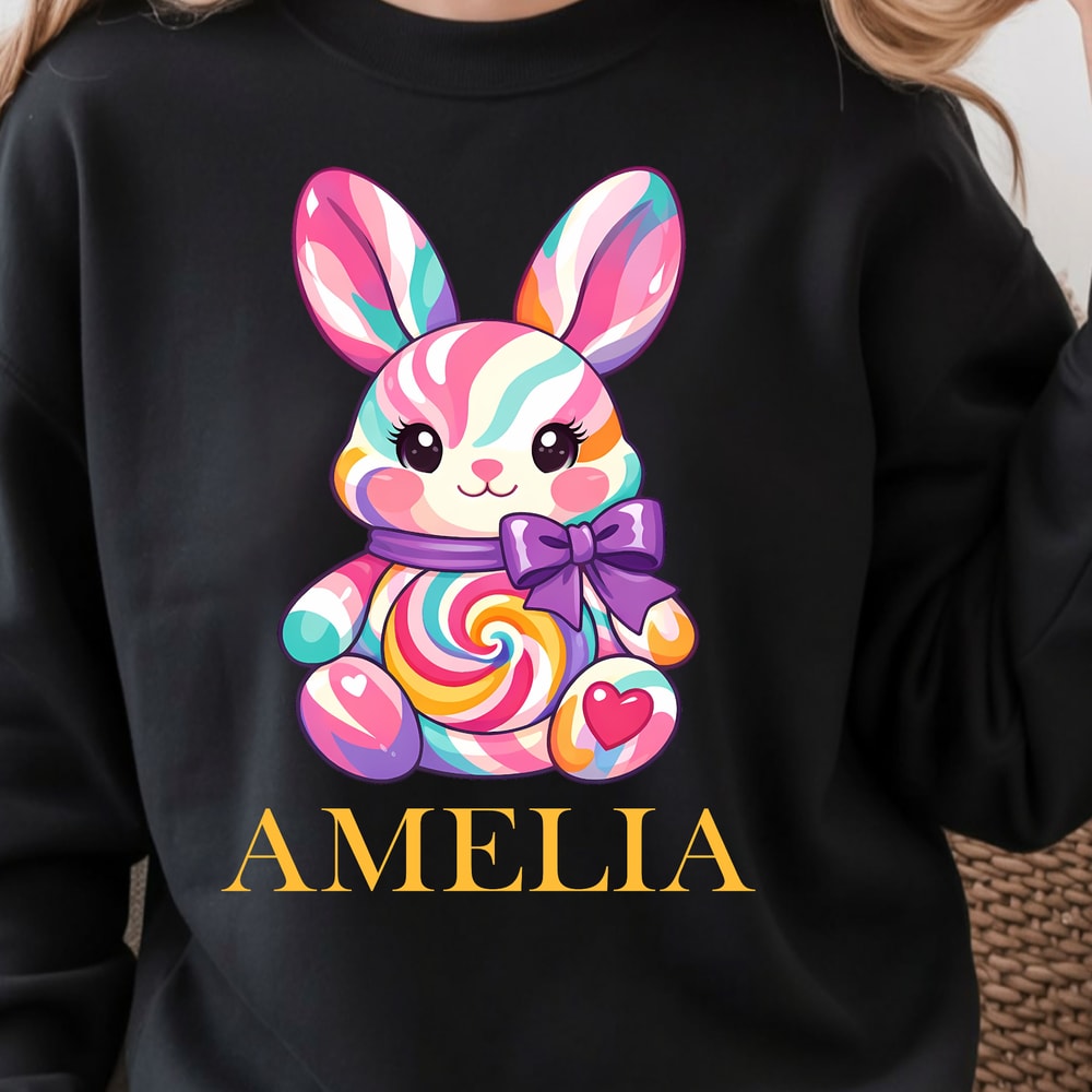 Easter Bunny Custom Name Shirt Personalized Easter Tee With Bunny Design 1