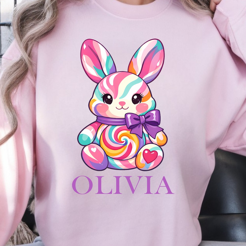 Easter Bunny Custom Name Shirt Personalized Easter Tee With Bunny Design 2
