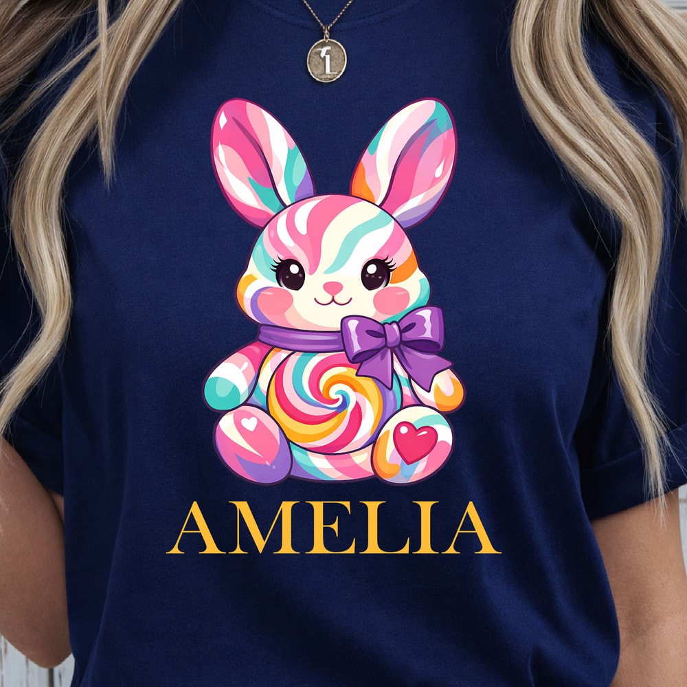 Easter Bunny Custom Name Shirt Personalized Easter Tee With Bunny Design 3