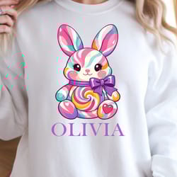easter bunny custom name shirt – personalized easter tee with bunny design