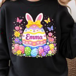 easter eggs custom name shirt – personalized easter tee with custom egg design