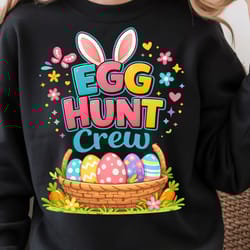 egg hunt crew shirt – bunny ear design easter tee, perfect for family