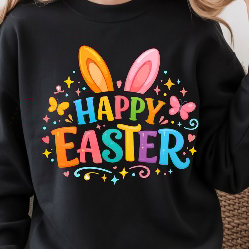 Happy Easter Shirt Bunny Ears Design Easter Tee 1
