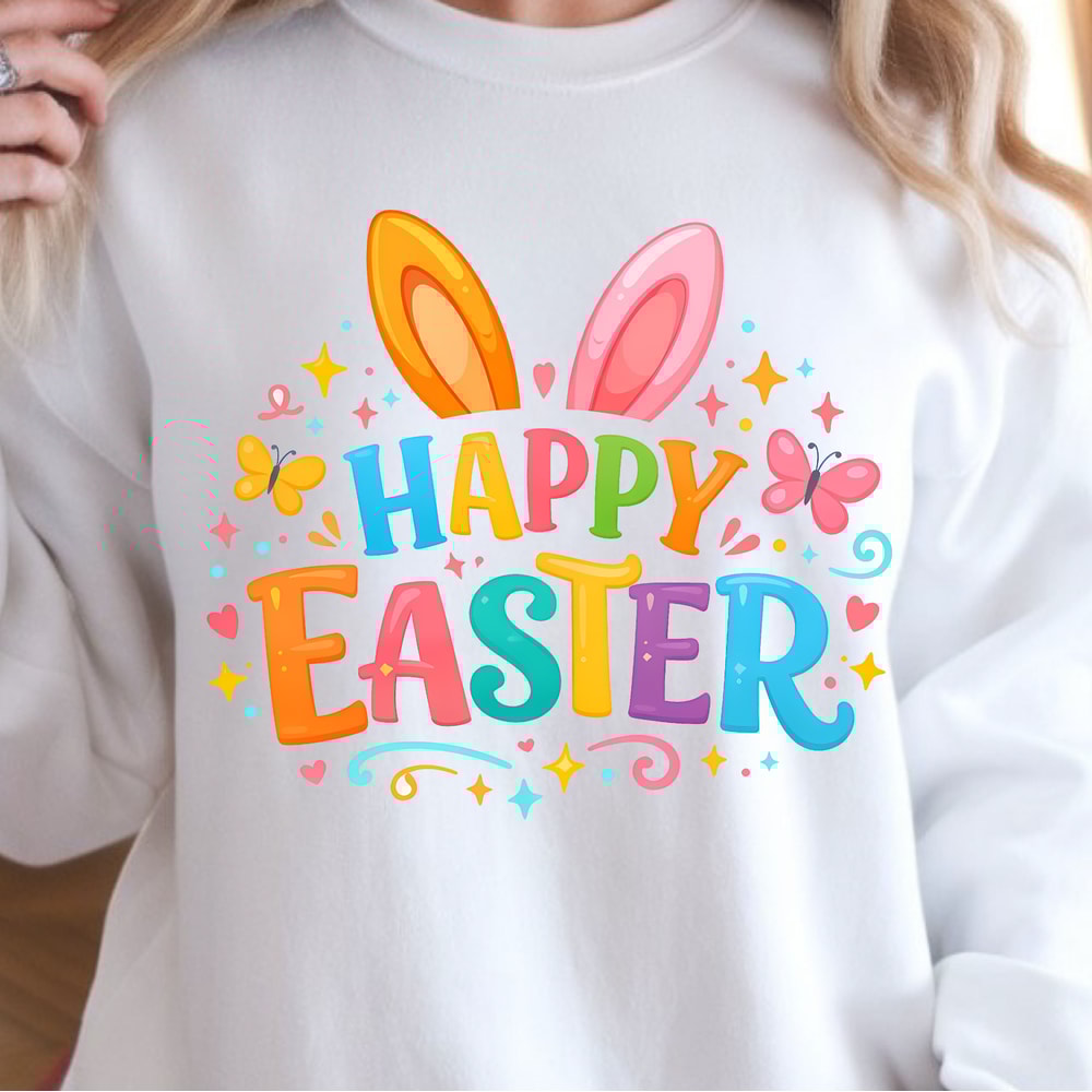 Happy Easter Shirt Bunny Ears Design Easter Tee 4