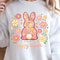 Happy Easter Shirt Bunny Floral Design Tee 2