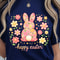 Happy Easter Shirt Bunny Floral Design Tee 3
