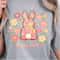 Happy Easter Shirt Bunny Floral Design Tee 4
