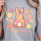 Happy Easter Shirt Bunny Floral Design Tee 4