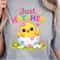 Just Hatched Shirt Happy Chick Hatching Easter Egg Design Tee 4