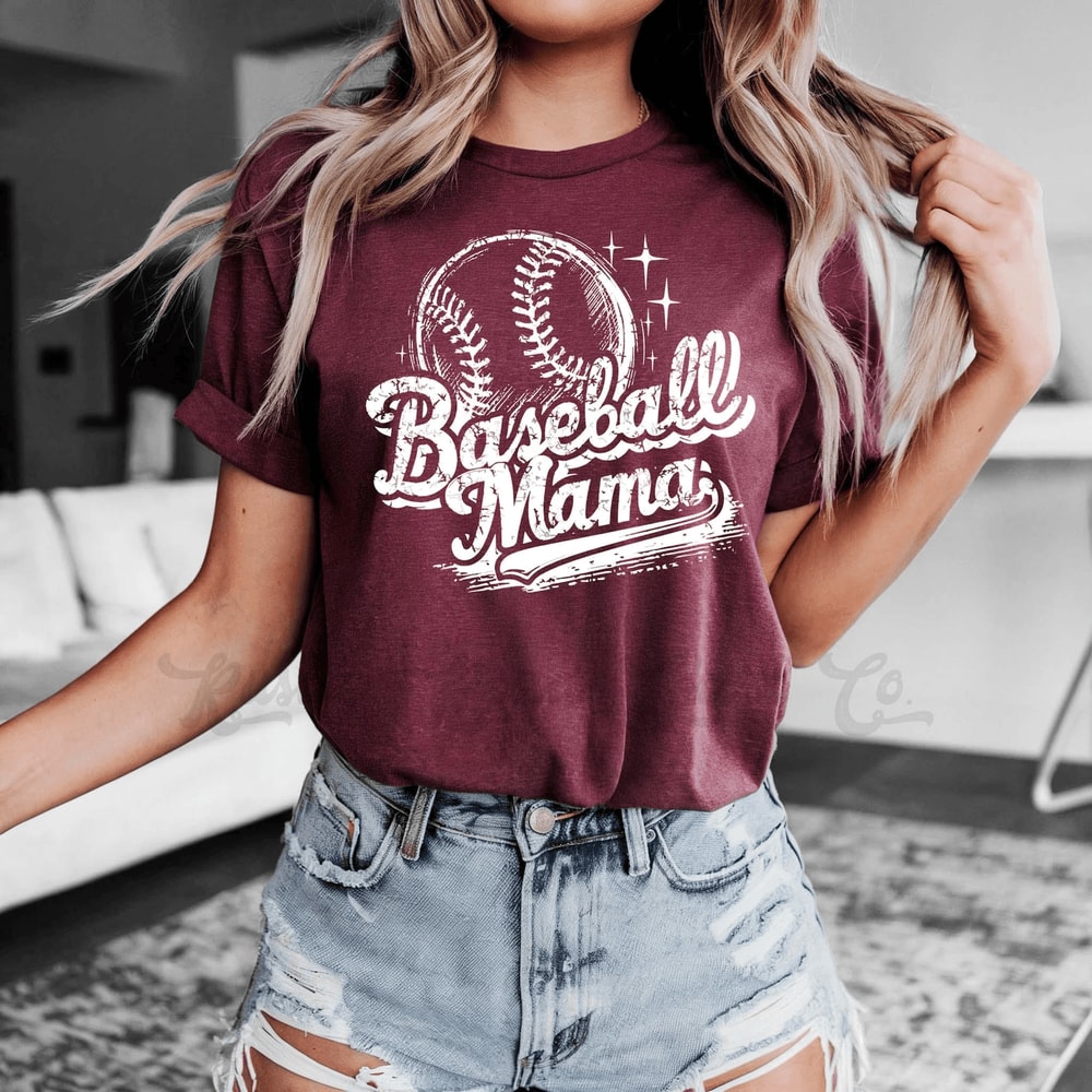 Retro Baseball Mom Bella Canvas Shirt Game Day Tee 2