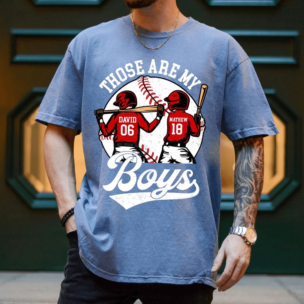 Custom Baseball Mom Name Number Shirt Game Day Tee 1