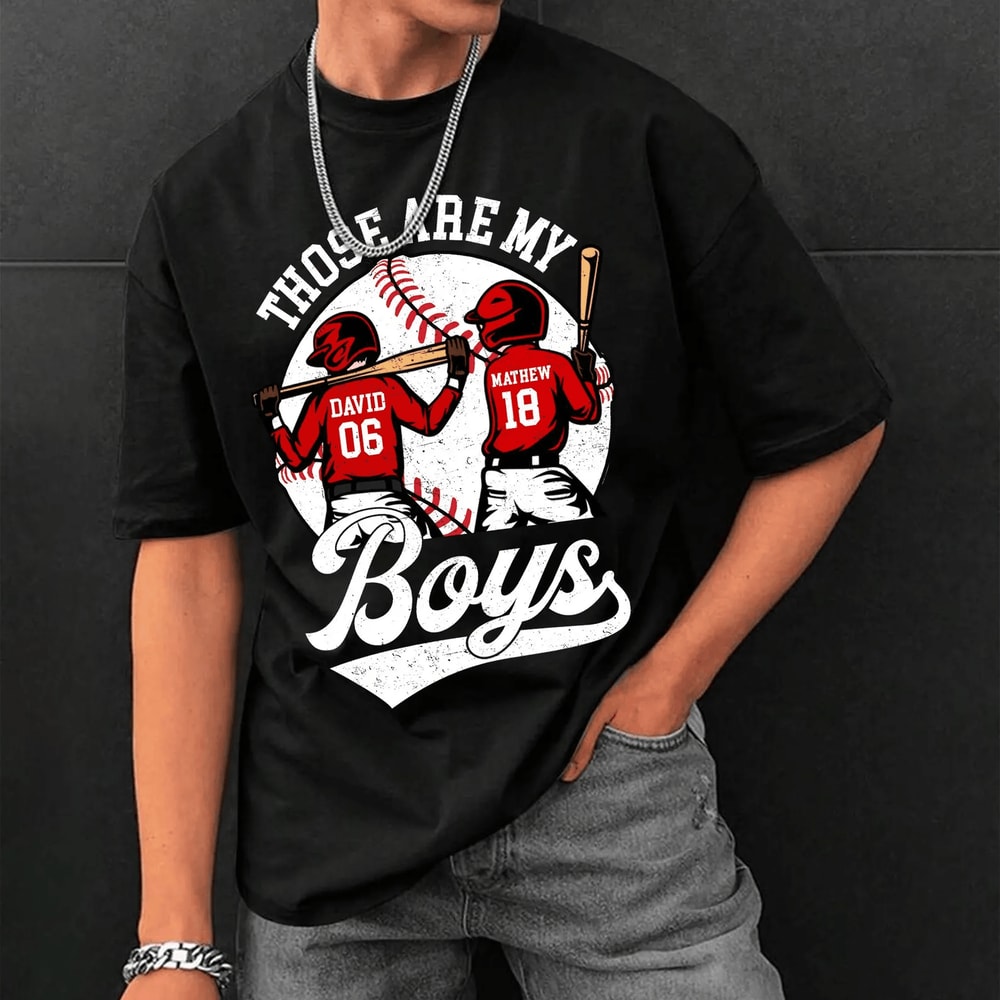 Custom Baseball Mom Name Number Shirt Game Day Tee 2