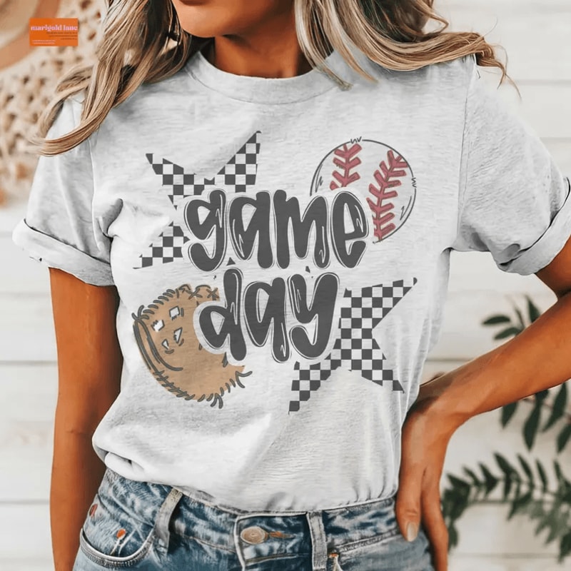 Game Day Mom Baseball TShirt Sports Tee For Women 2