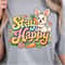 Stay Happy Shirt Happy Bunny With Carrots Easter Tee 0