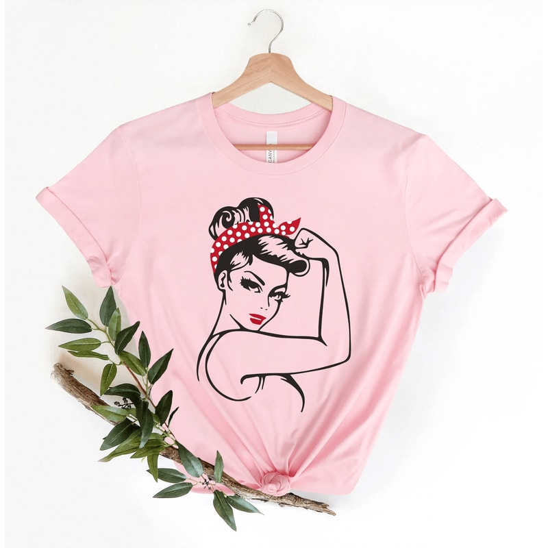Women Rosie The Riveter T Shirt Inspirational Tee 2