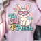 Too Cute To Pinch Shirt Happy Bunny With Glasses Lil Flowers Design 1