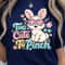 Too Cute To Pinch Shirt Happy Bunny With Glasses Lil Flowers Design 4