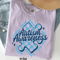Autism Awareness T Shirt Comfort Colors Blue Support Tee 2