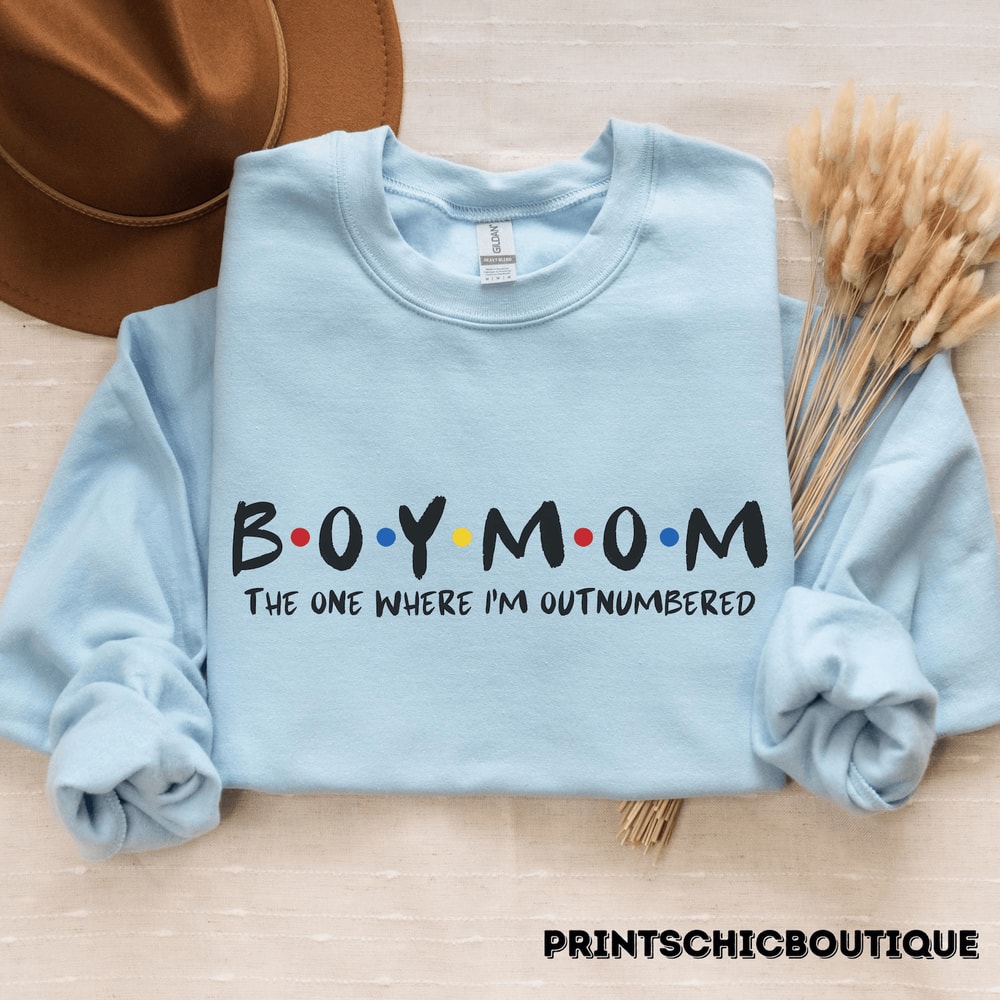 Boy Mom Outnumbered Shirt Tee Sweatshirt For Moms 1