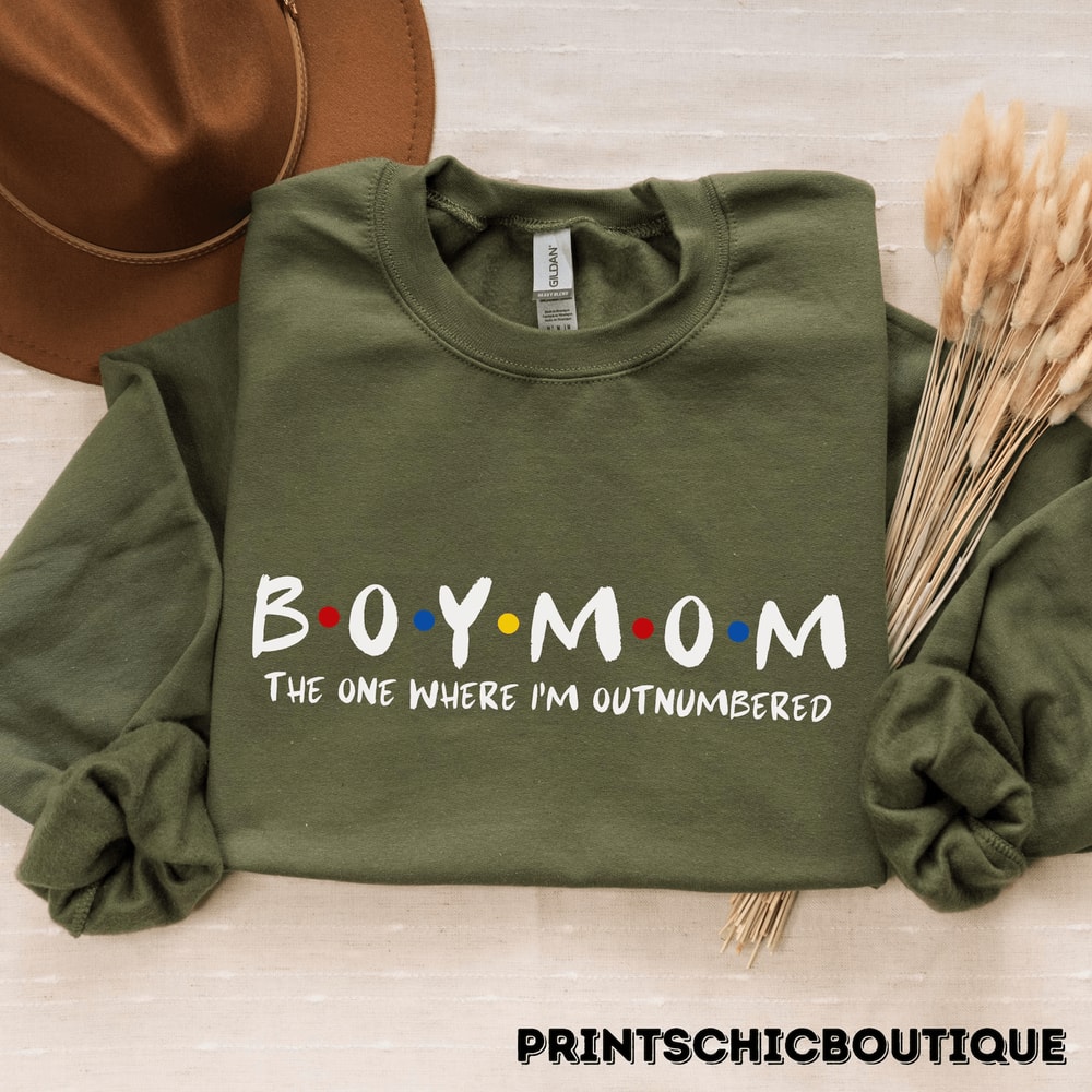 Boy Mom Outnumbered Shirt Tee Sweatshirt For Moms 2