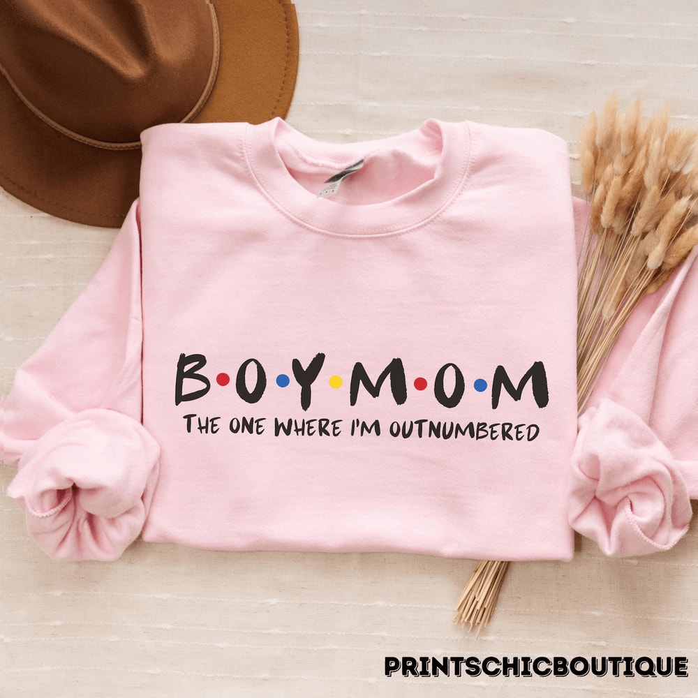 Boy Mom Outnumbered Shirt Tee Sweatshirt For Moms 3