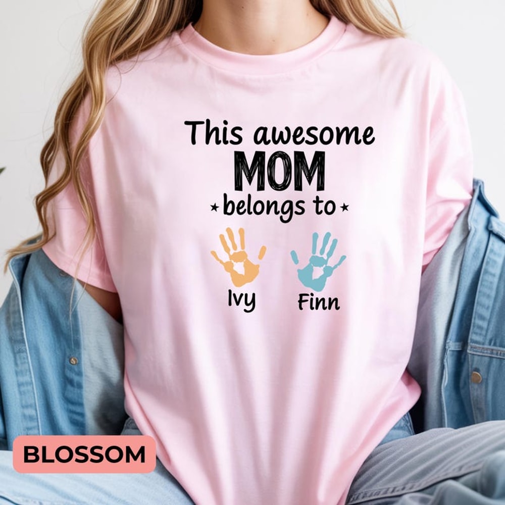 This Awesome Mom Belongs To Shirt Personalized Mothers Day Sweatshirt With Custom Name 1