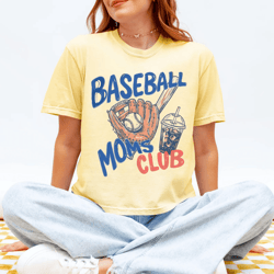 baseball moms club crop tee – comfort colors baseball mama shirt