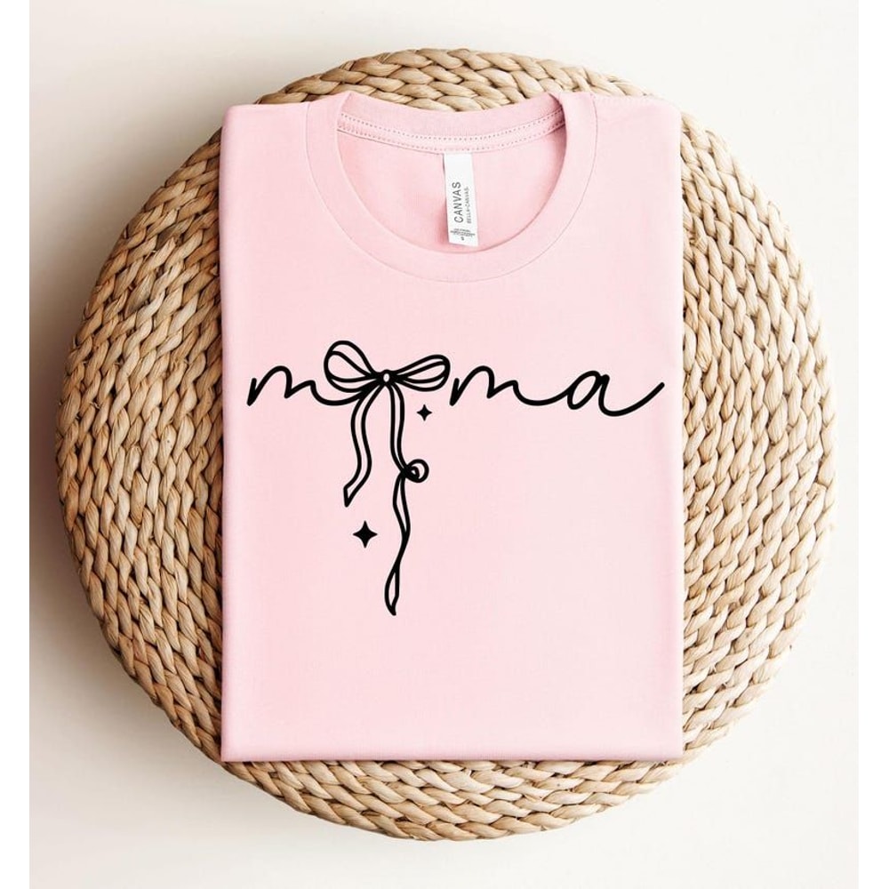 Mama With Ribbon Shirt Coquette Mama Shirt Heart Design Perfect Mothers Day Gift 1