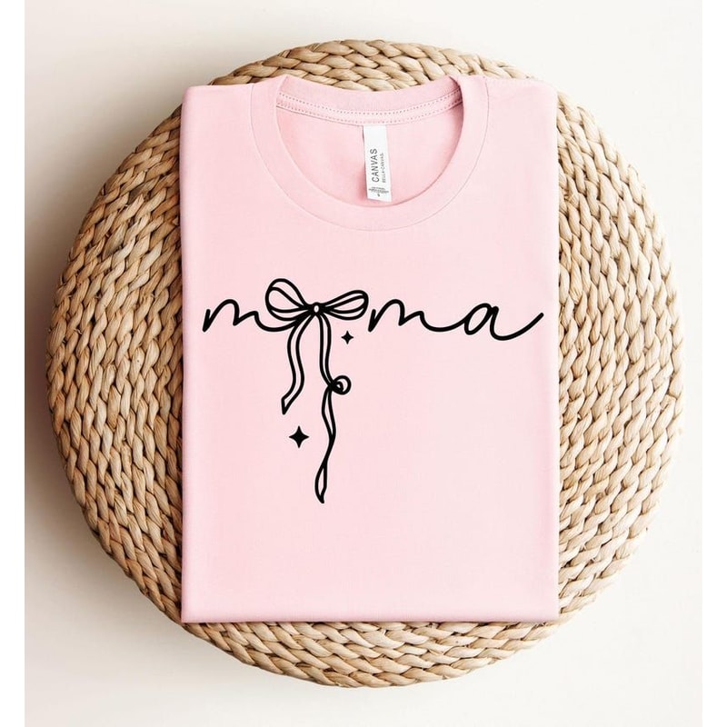 Mama With Ribbon Shirt Coquette Mama Shirt Heart Design Perfect Mothers Day Gift 1