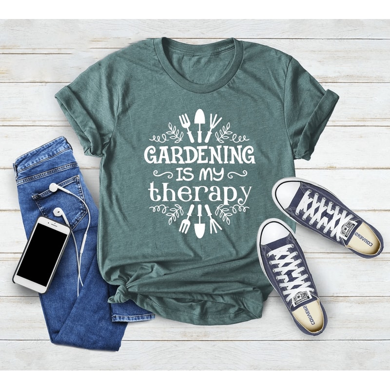 Gardening Is My Therapy Shirt Perfect For Gardeners 2