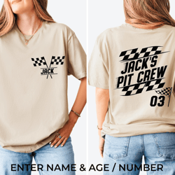 personalized racing shirt – custom pit crew & family tee