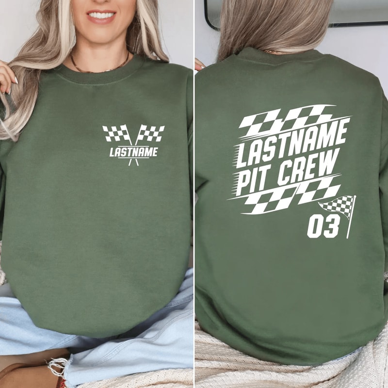 Personalized Racing Shirt Custom Pit Crew Family Tee 2