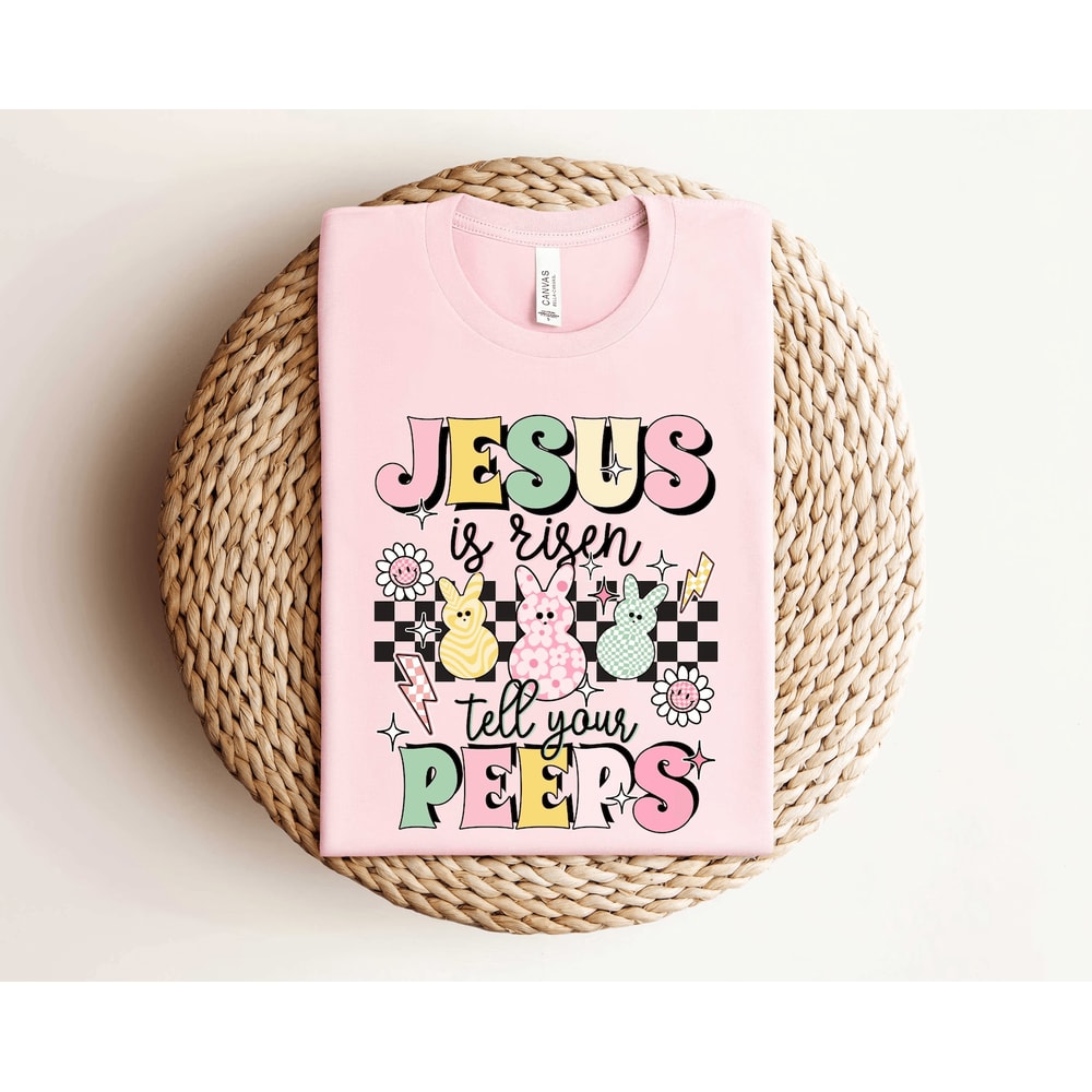 Jesus Is Risen Kids Easter Christian T Shirt 0