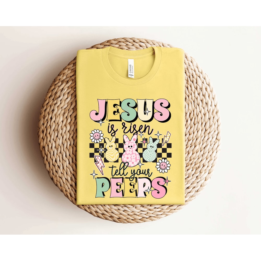 Jesus Is Risen Kids Easter Christian T Shirt 1