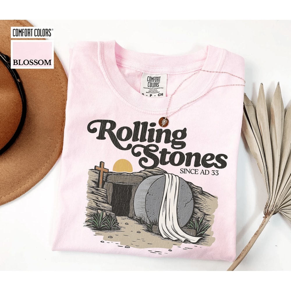 Rolling Stones Christian Tee Comfort Colors Easter Shirt 0