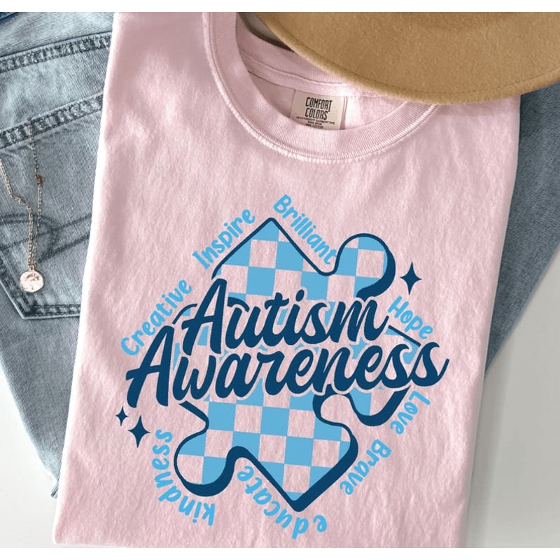 Autism Awareness Puzzle Heart Shirt Compassion Support Tee Inclusive Gift 2