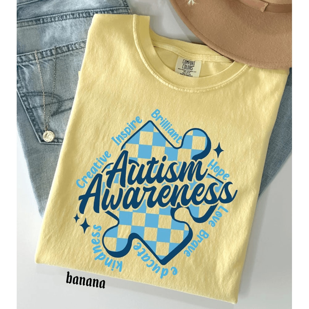 Autism Awareness Puzzle Heart Shirt Compassion Support Tee Inclusive Gift 3