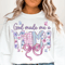 God Made Me A Mama Shirt Floral Bow Mom Life Graphic Tee 1