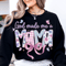 God Made Me A Mama Shirt Floral Bow Mom Life Graphic Tee 3