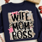 Wife Mom Boss Shirt Trendy Leopard Bow Mom Boss Sweatshirt 0