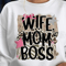 Wife Mom Boss Shirt Trendy Leopard Bow Mom Boss Sweatshirt 1