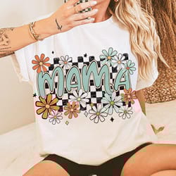 floral mama shirt trendy retro mom life graphic tee